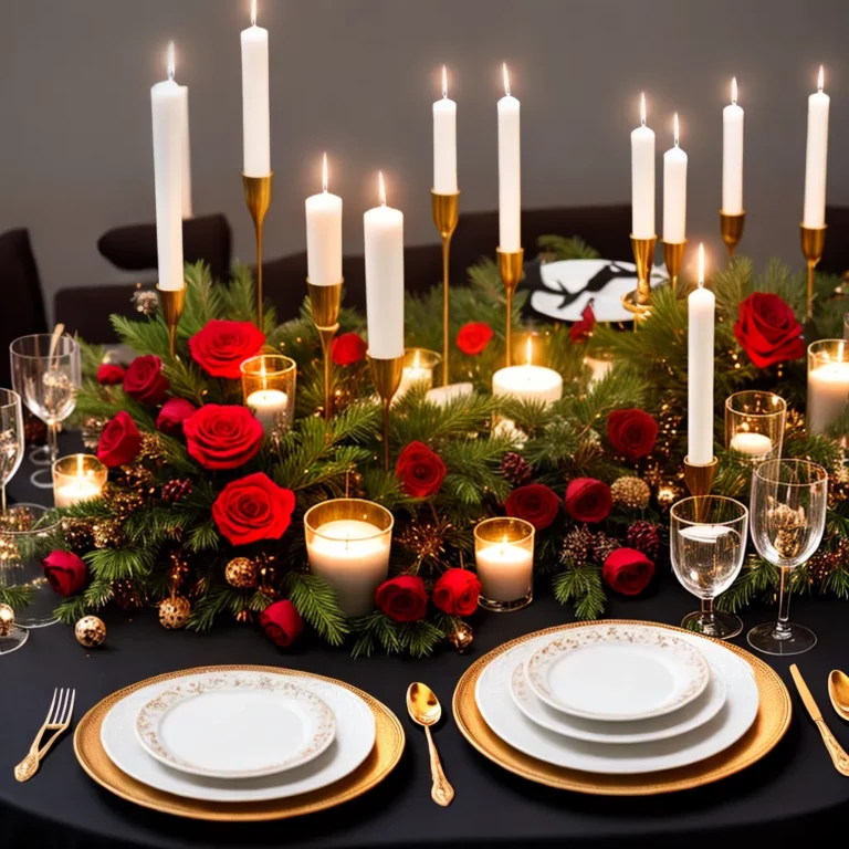 Fotos mesa luzes velas champagne bolo amor scaled