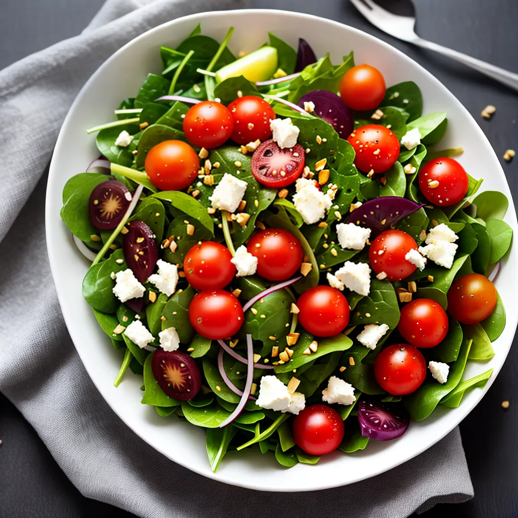 Fotos salada mista tomate cucumber cebola feta