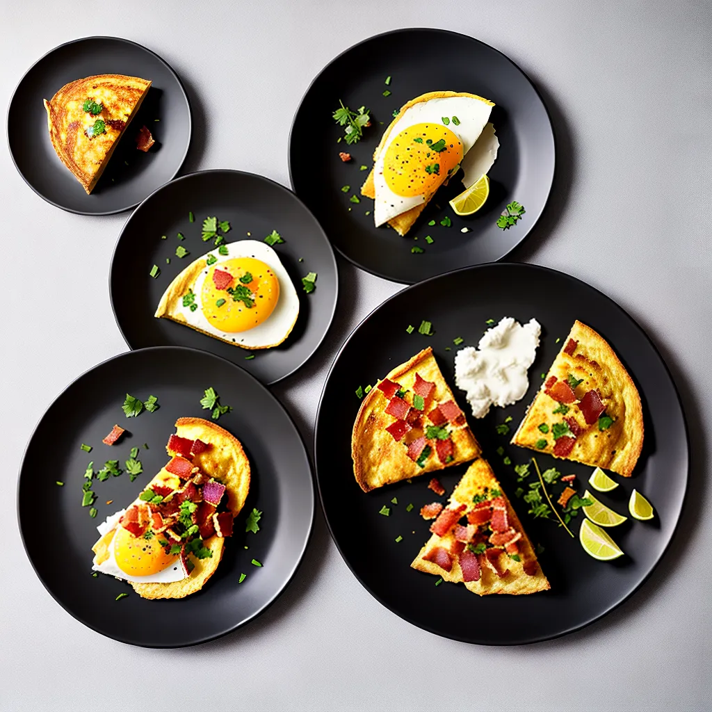 Fotos omelete bacon abacate hashbrown