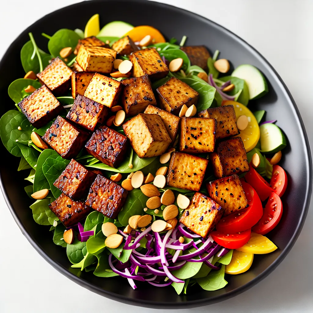 Fotos salada colorida tofu tempeh casamento Fotos salada colorida tofu tempeh casamento