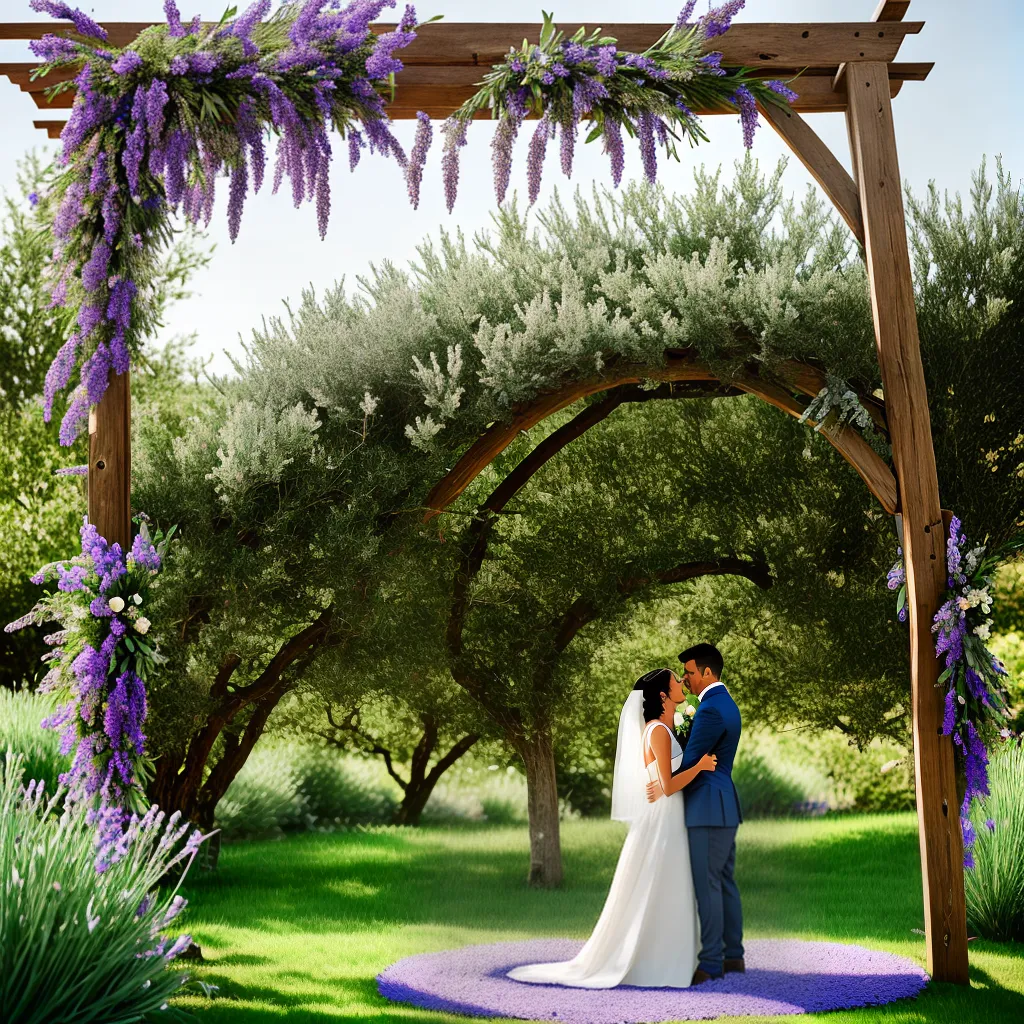 Fotos casamento lavanda campo mesa flores