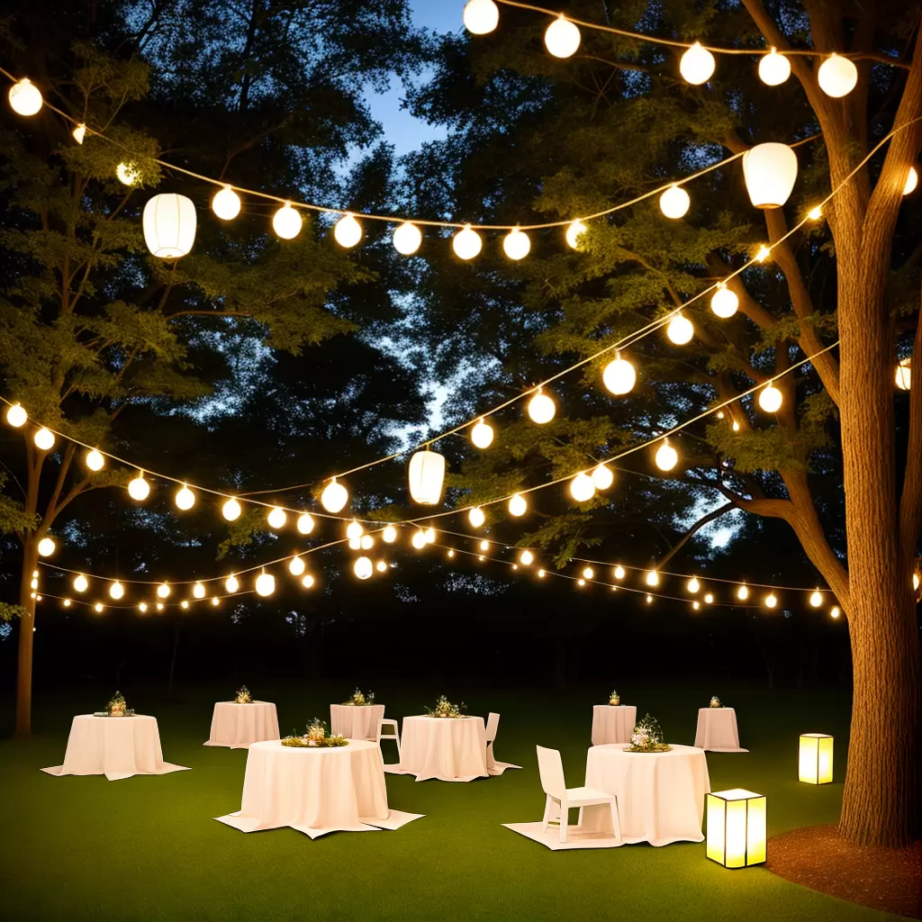 Decoração com lanternas japonesas iluminação única