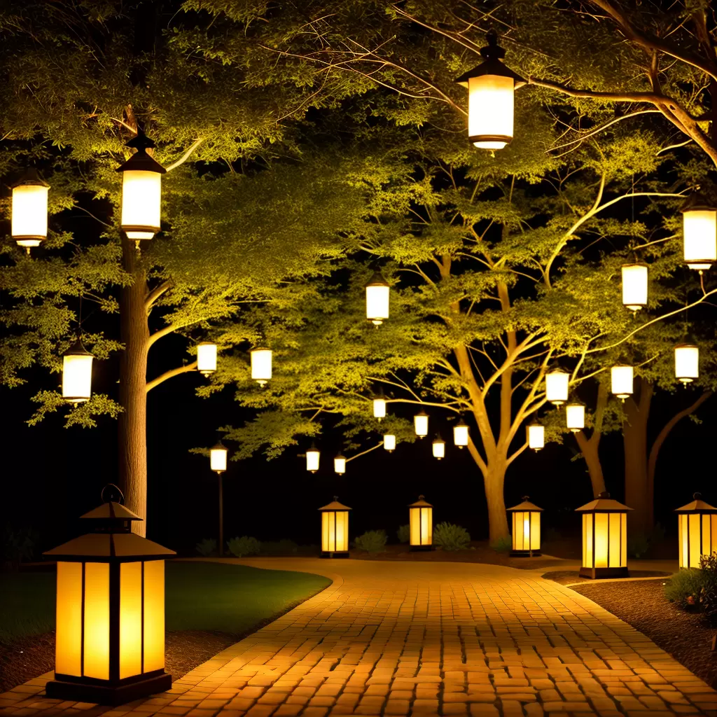 Decoração com lanternas japonesas iluminação única