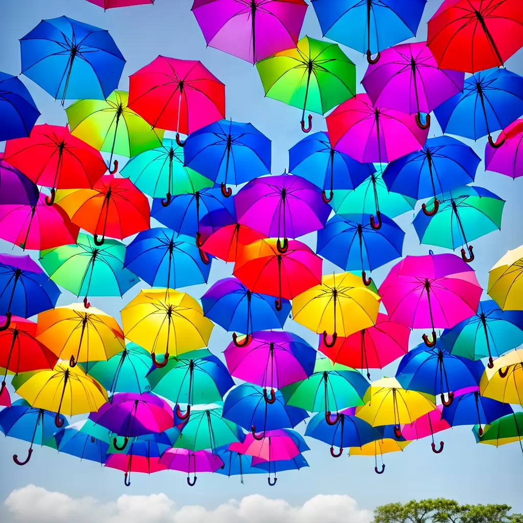 Fotos decor umbrellas coloridos teto