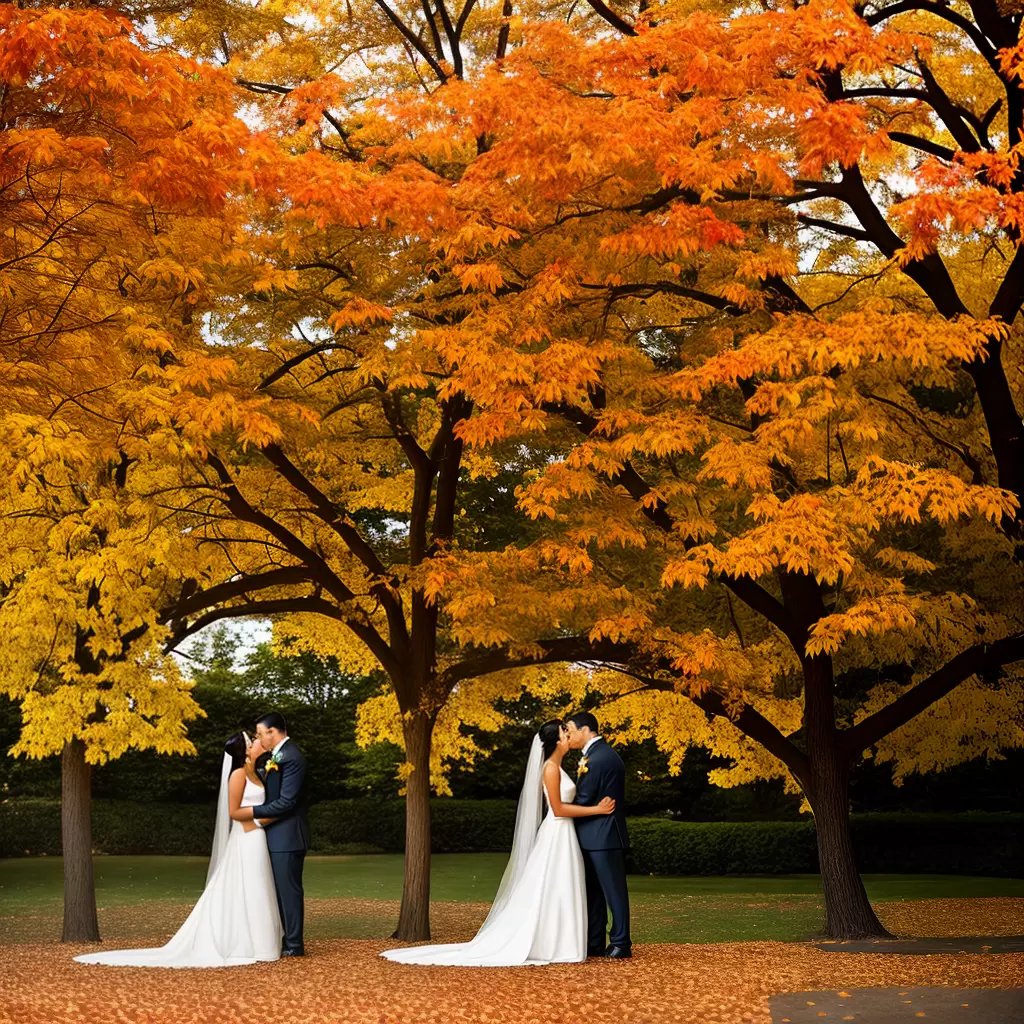 Fotos casamento outono arco de folhas decoracao quente Fotos casamento outono arco de folhas decoracao quente