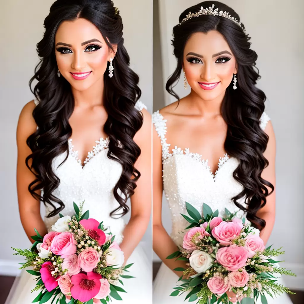 Fotos noiva sorriso maquiagem cabelo flores