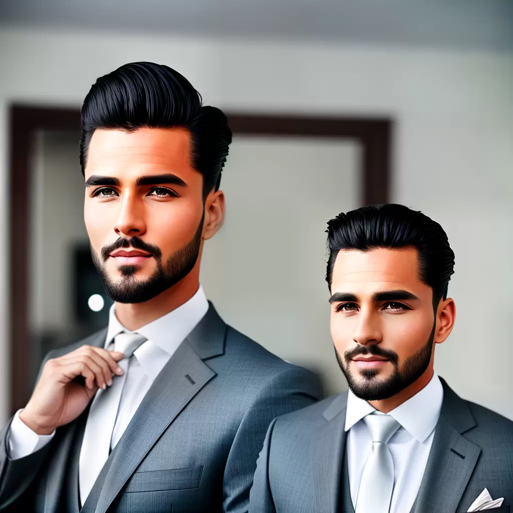 Fotos noivo elegante cabelo prata