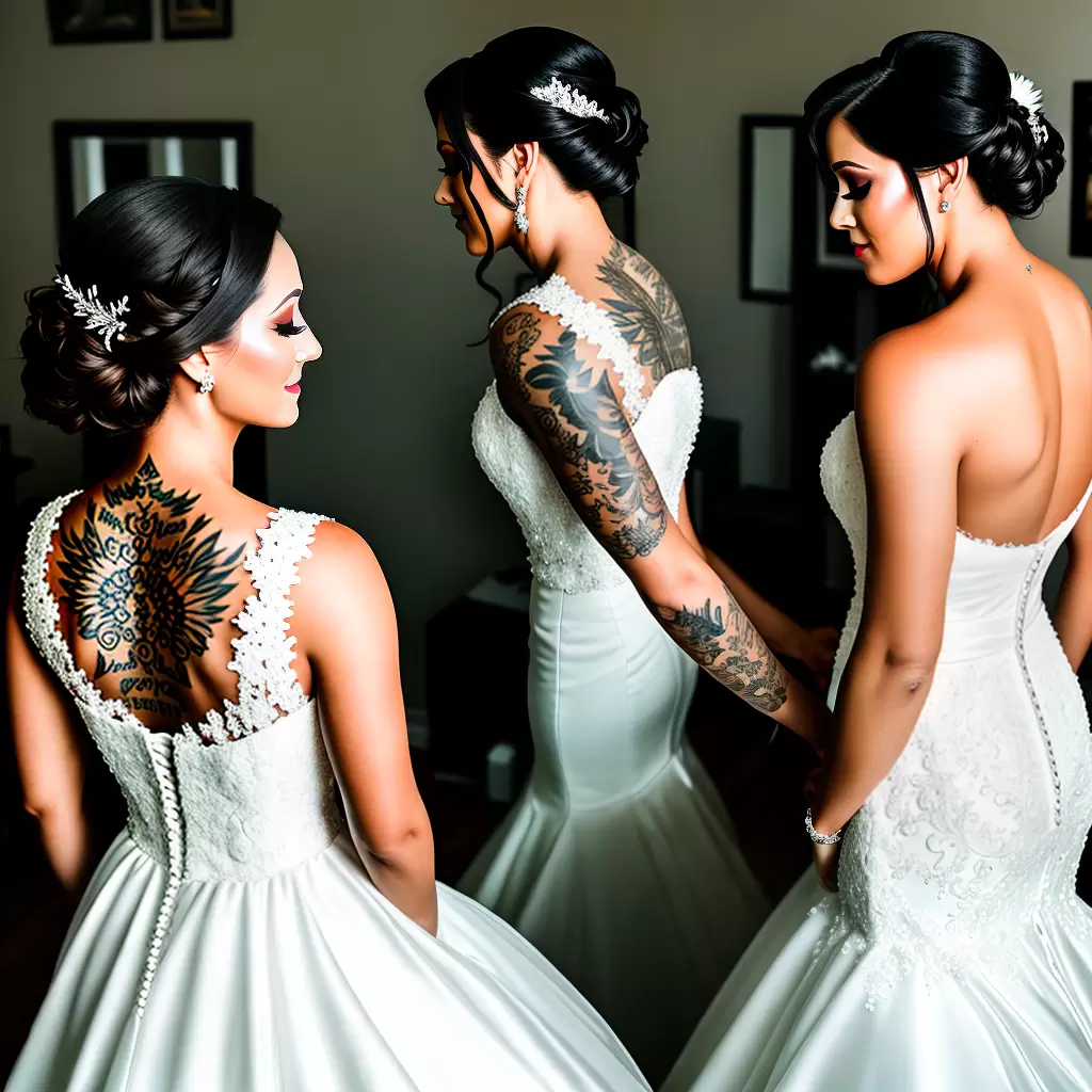 Fotos noiva tatuada maquiagem casamento
