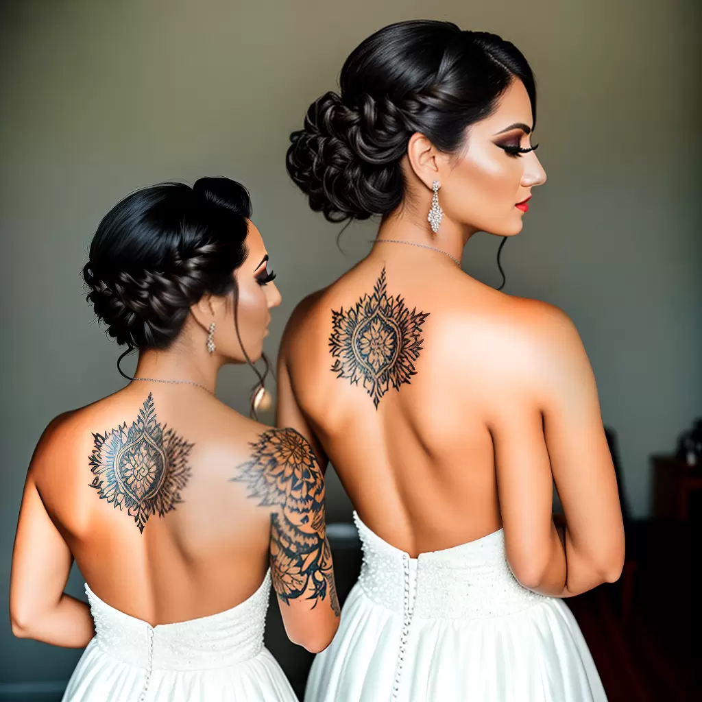 Fotos noiva tatuagem vestido maquiagem