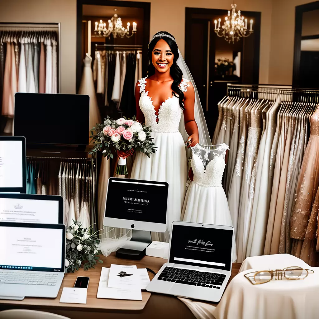 Fotos noiva sorrindo computador vestidos casamento