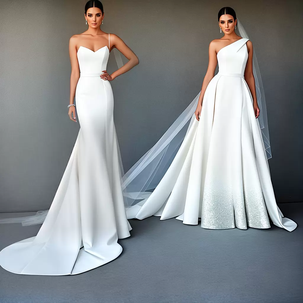 Elegância Futurista: Vestidos de Noiva com Ombreiras para Noivas Modernas