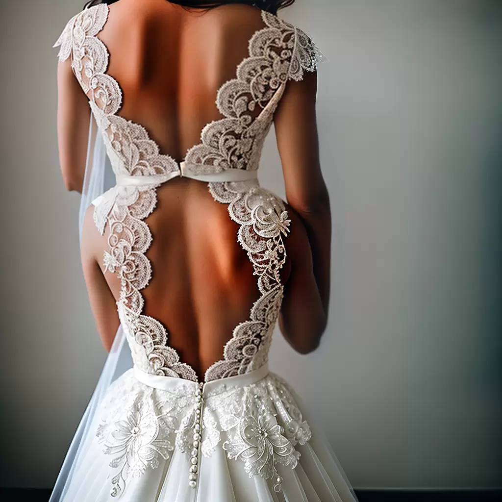 Fotos noiva vestido renda costas elegante Fotos noiva vestido renda costas elegante