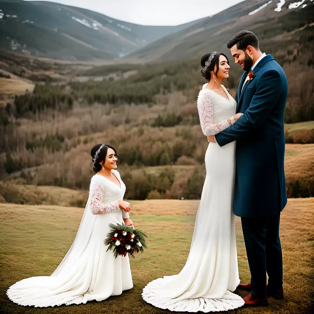 Fotos casamento inverno noiva gola falsa noivo tweed