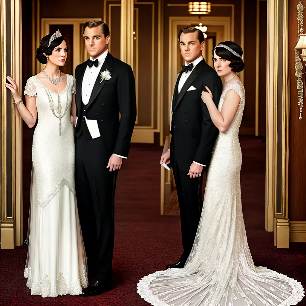 Fotos noivos cinema vestuario elegante 1