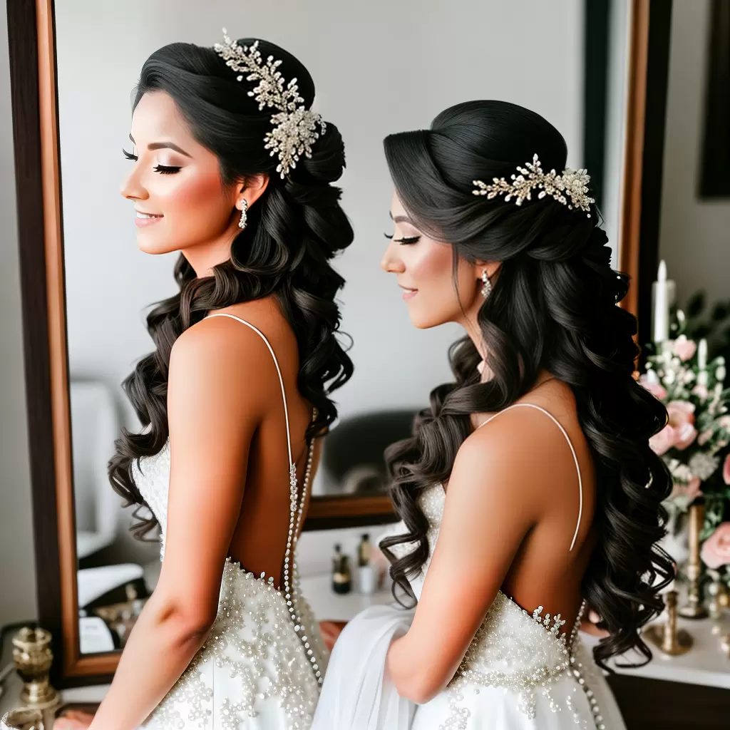 Fotos noiva convento cabelo floral perola
