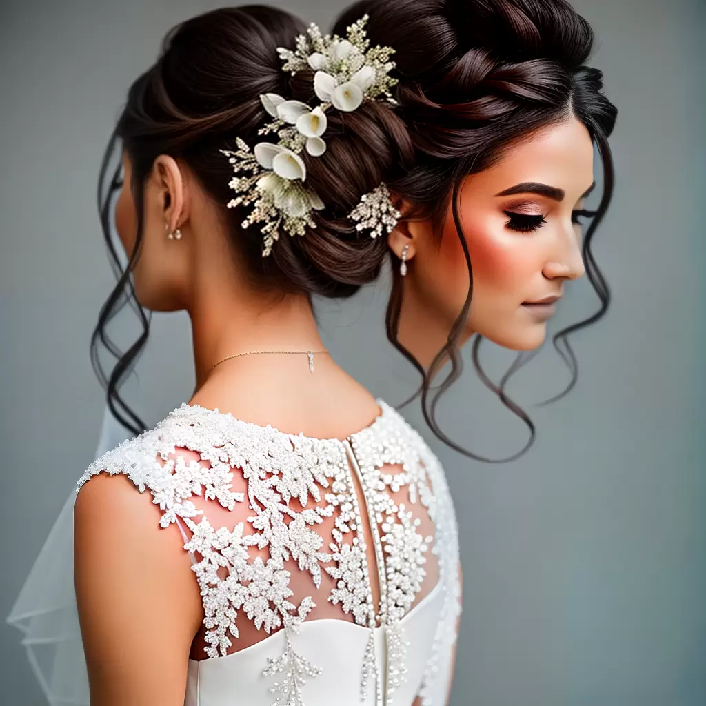 Fotos noiva deslumbrante passarela vestido floral