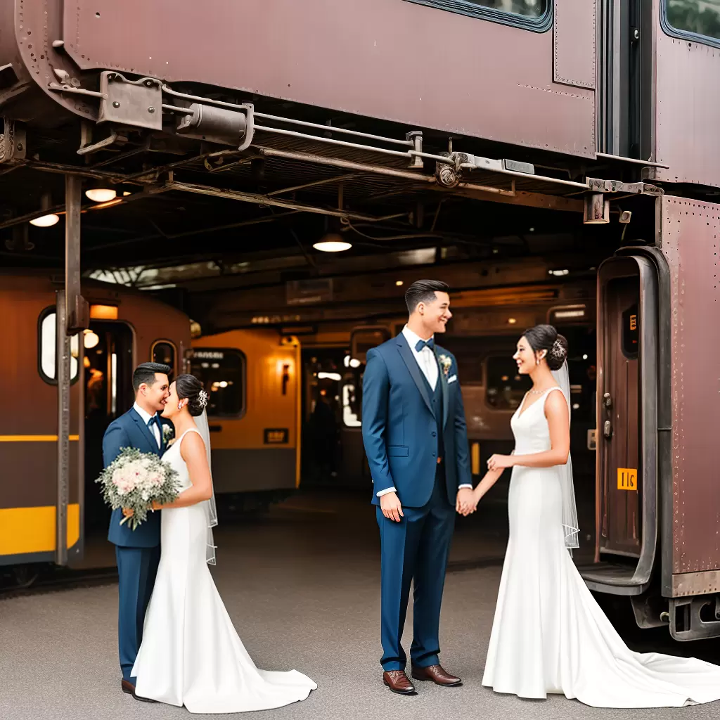 Fotos noiva veu plataforma estacao trem