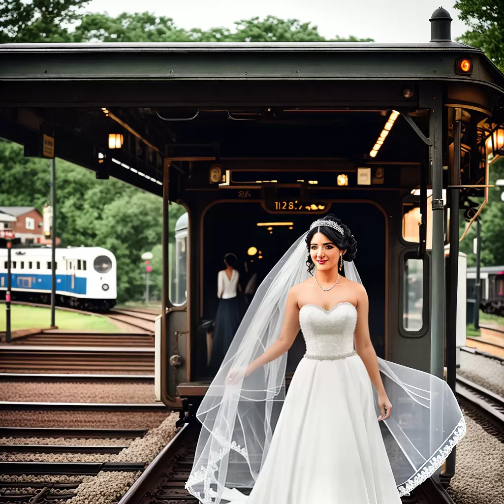 Fotos noiva vintage plataforma trem amor