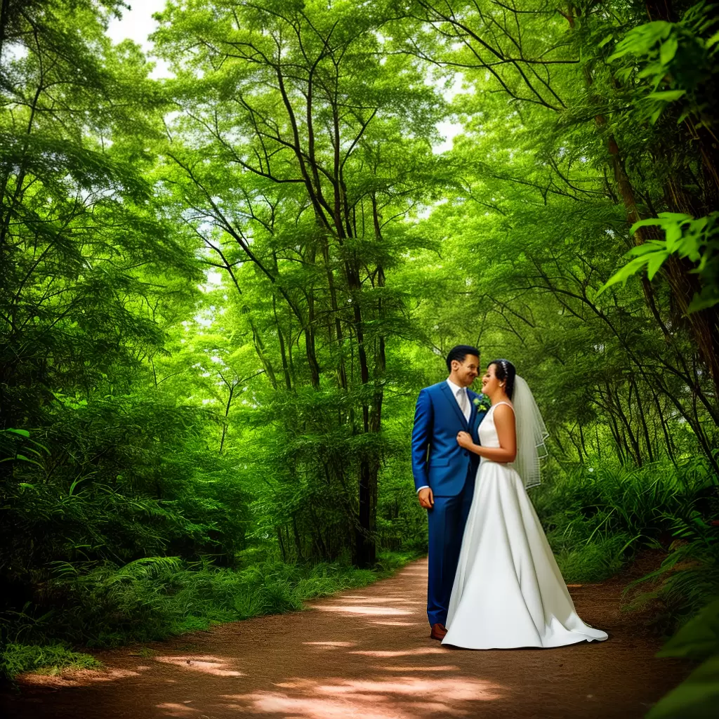 Fotos casamento floresta noivos sustentavel