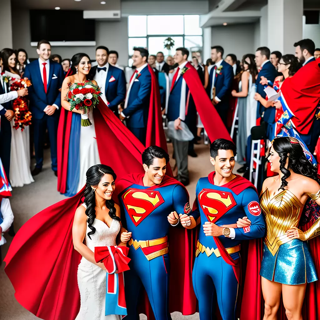 Fotos casal super heroi casamento festa