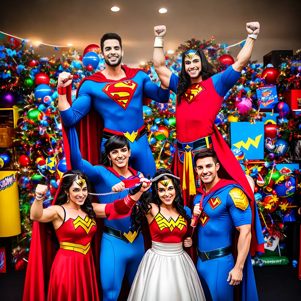 Fotos casal super heroi decoracao quadrinhos
