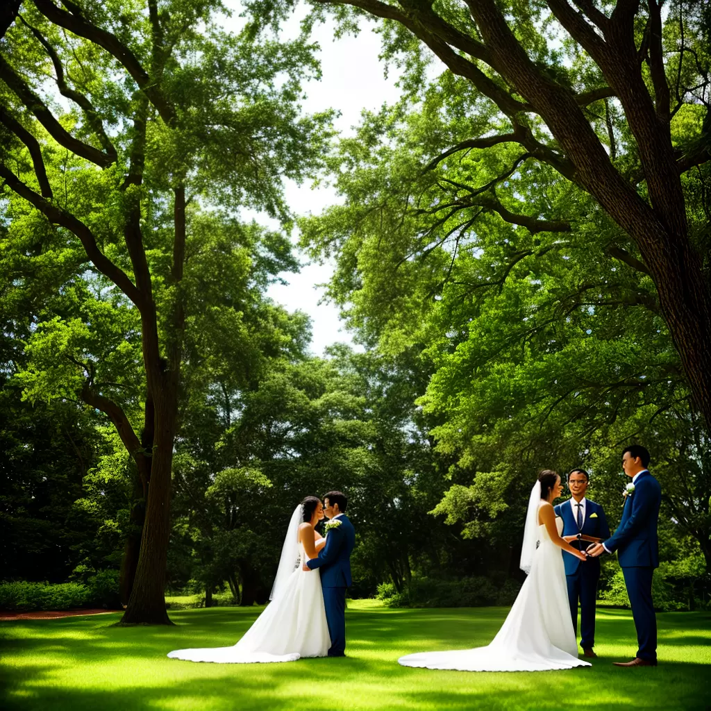 Fotos casamento ar livre noivos vestido flores