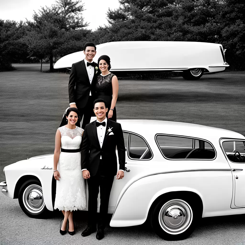 Fotos noiva noivo carro vintage sorriso