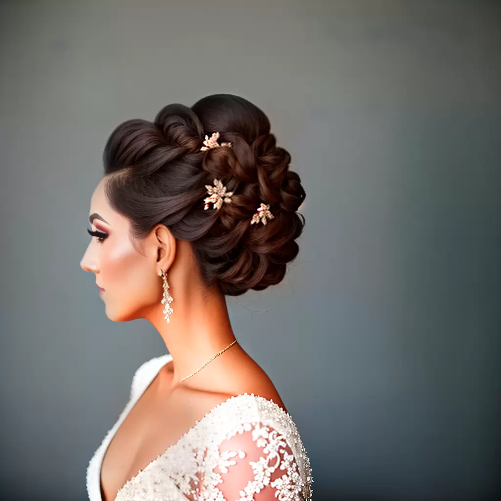 Fotos noiva teatro penteado elegante