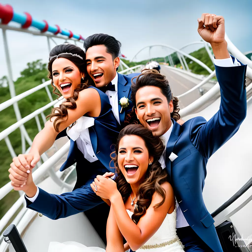 Fotos noiva rollercoaster aventura casamento