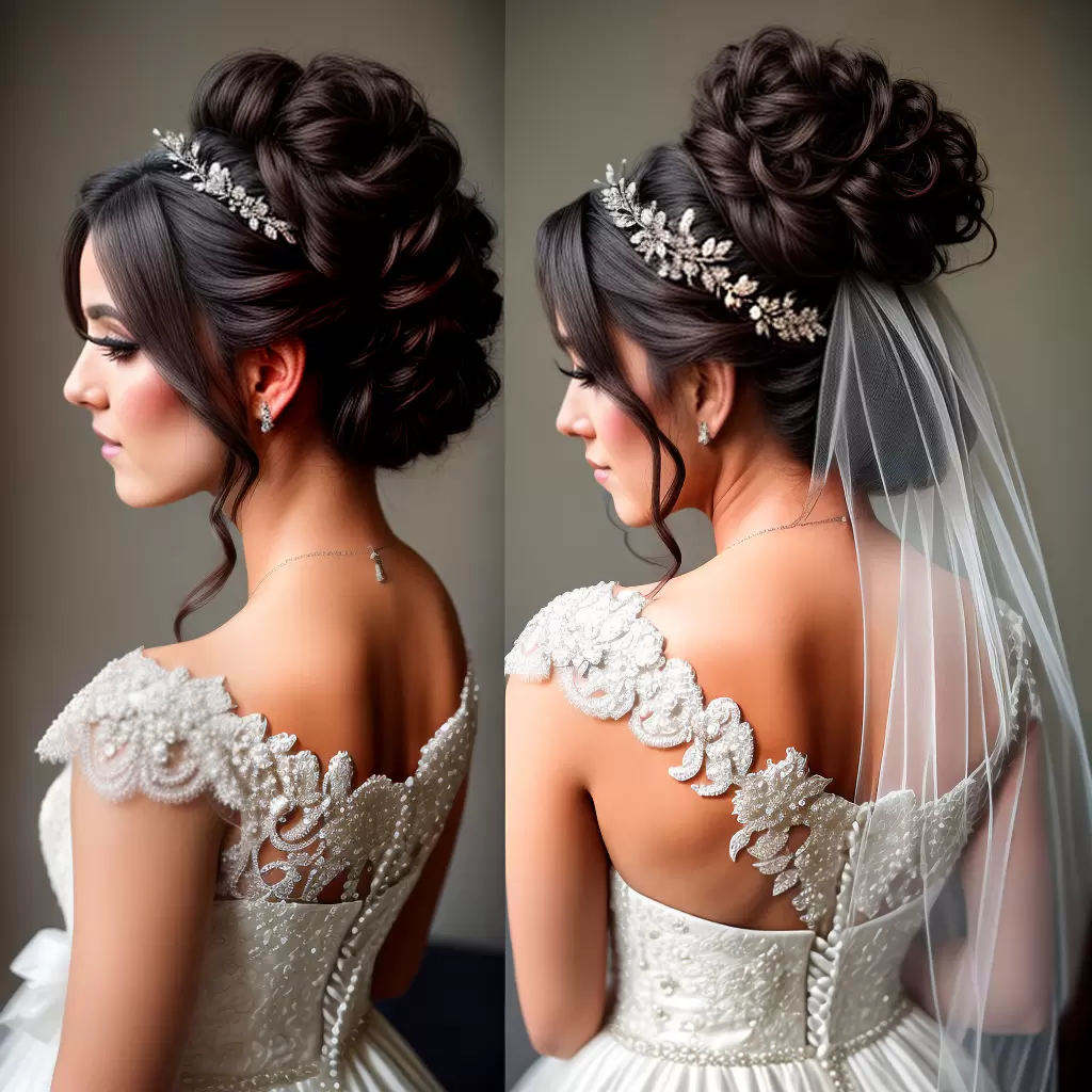 Fotos noiva renda vestido cabelo