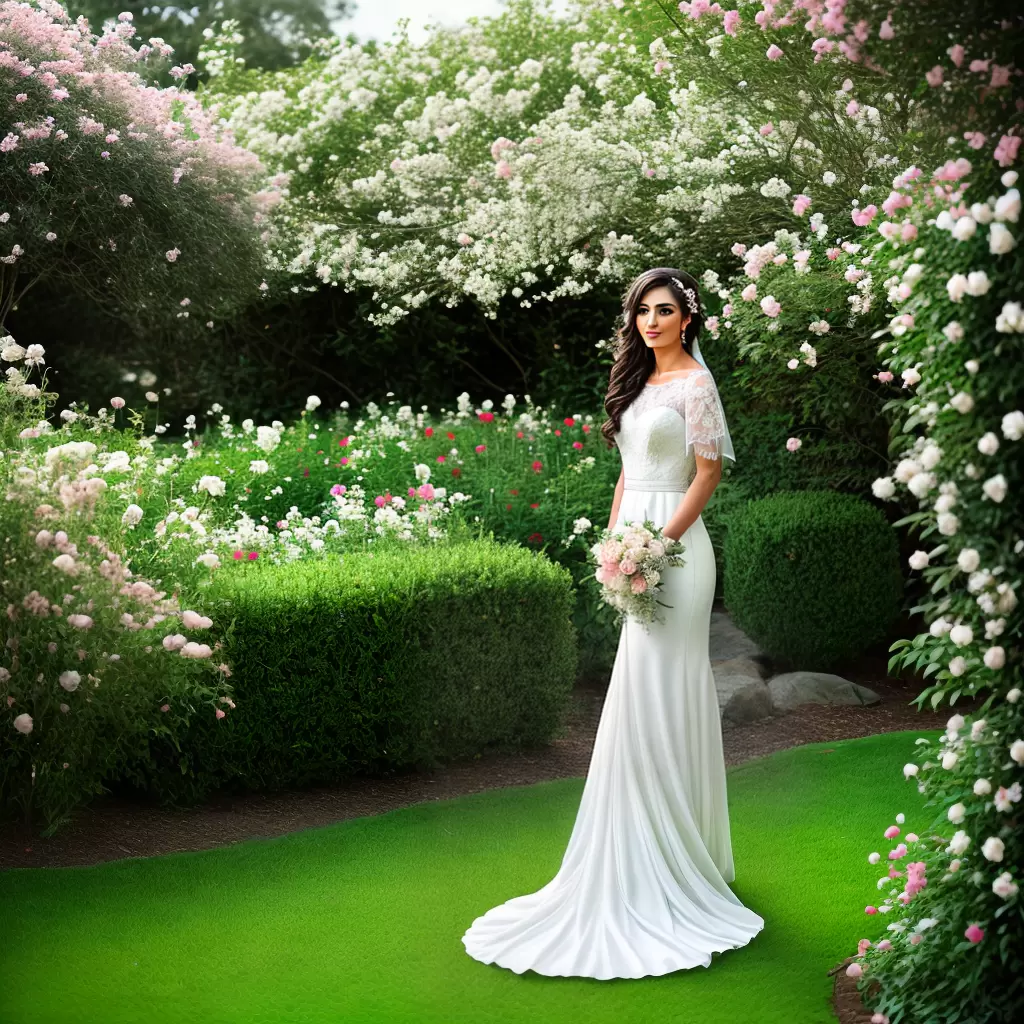 Fotos noiva cabelo flores vestido jardim
