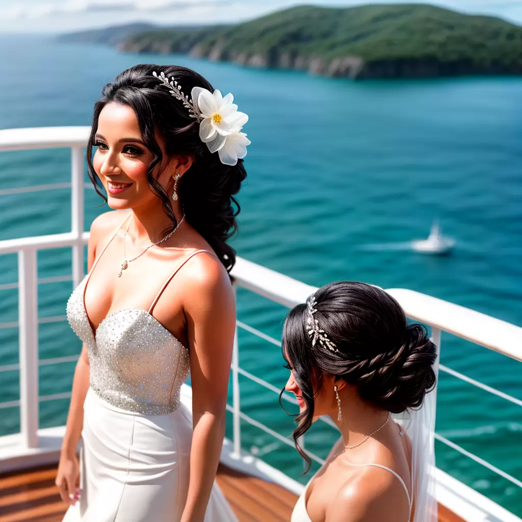 Fotos noiva cruzeiro casamento veu mar