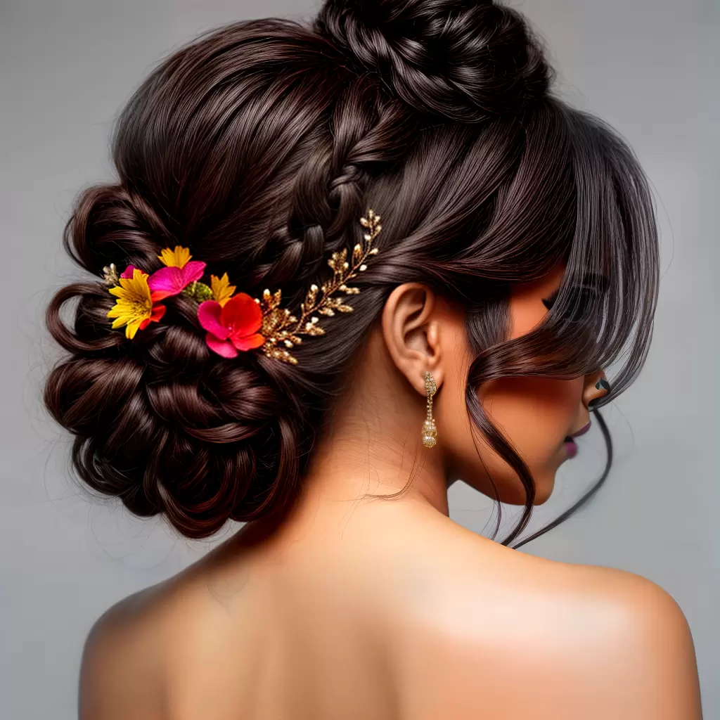 Fotos noiva penteado floral artesanal