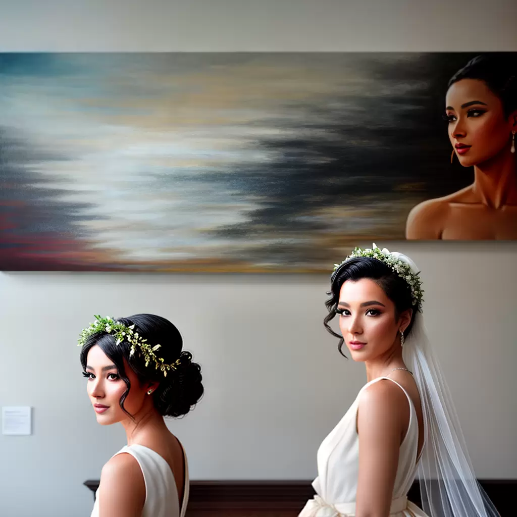 Fotos noivas arte moderna contraste