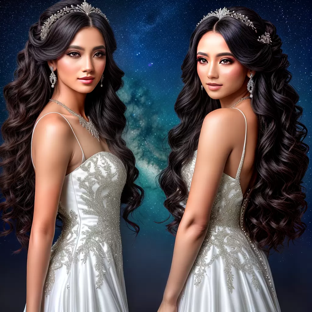 Fotos noiva estrelas lua cabelo constelacoes