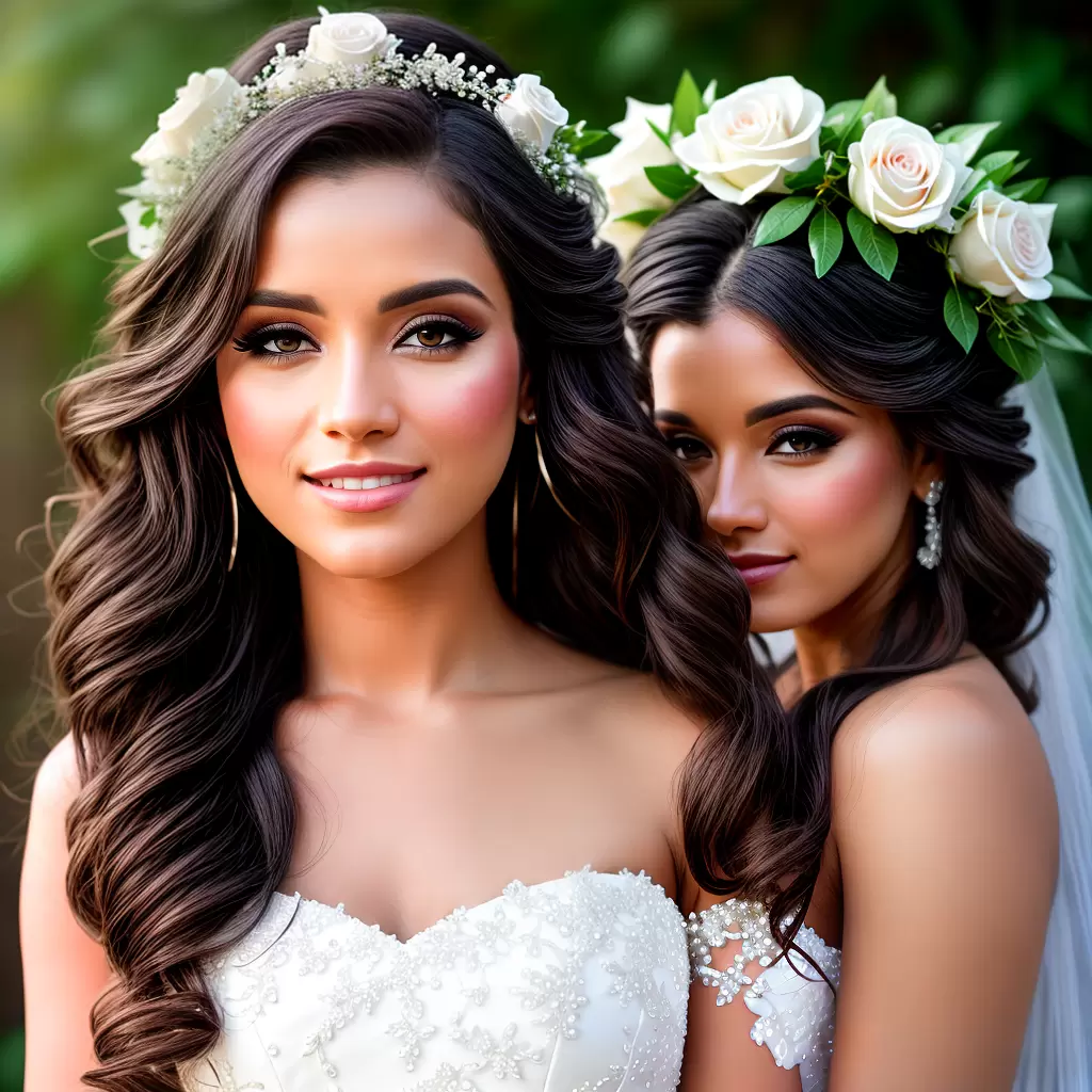 Fotos noiva rosas cabelo coroa romantico