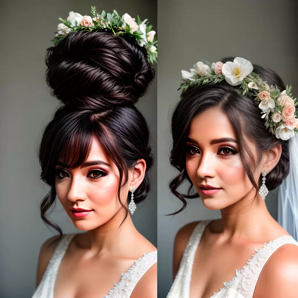 Fotos noiva bob coroa flores renda