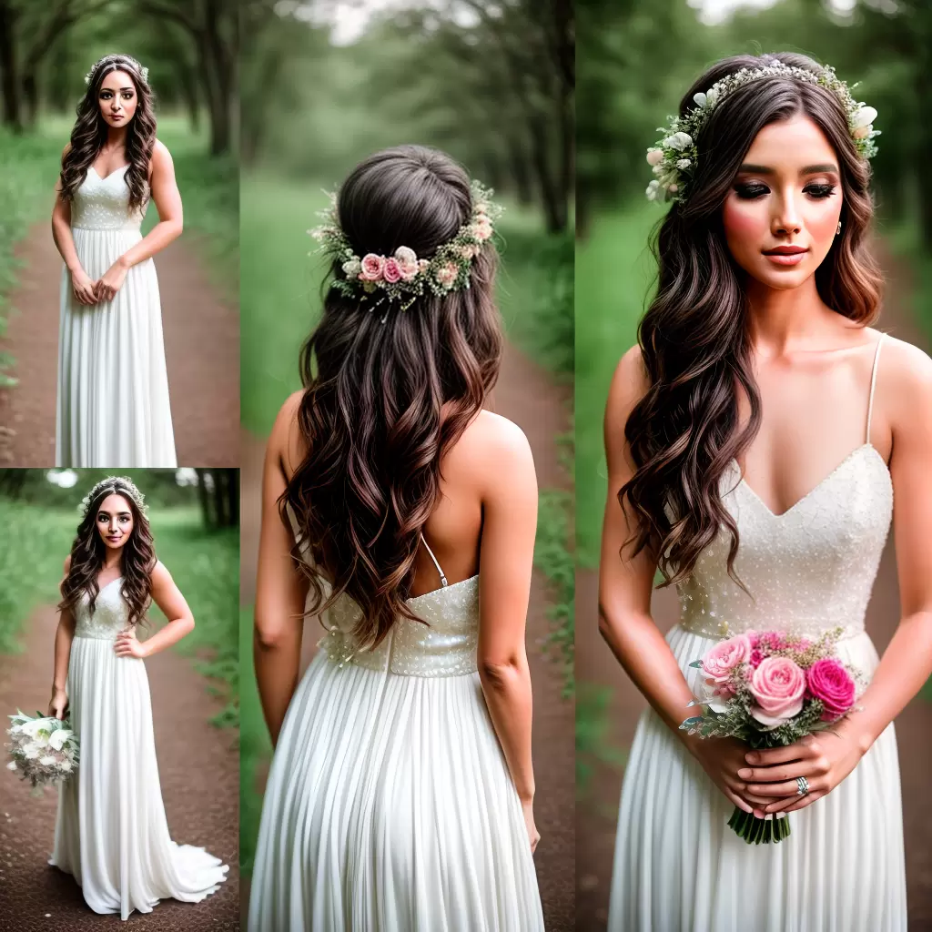 Fotos noiva cabelo flor vestido boho