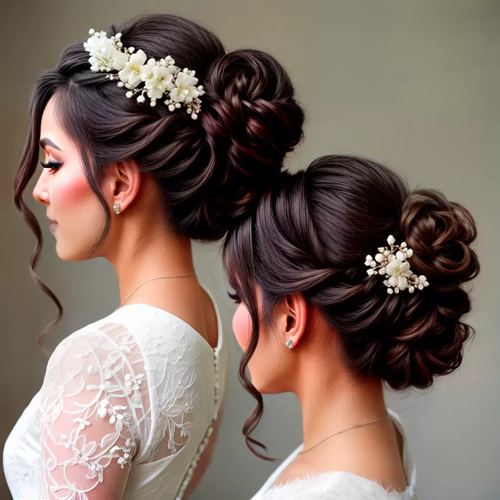 Fotos noiva rosto redondo penteado buque