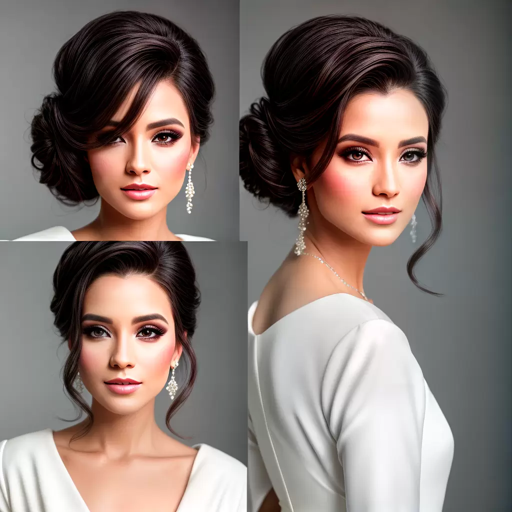 Fotos noiva rosto quadrado penteado elegante