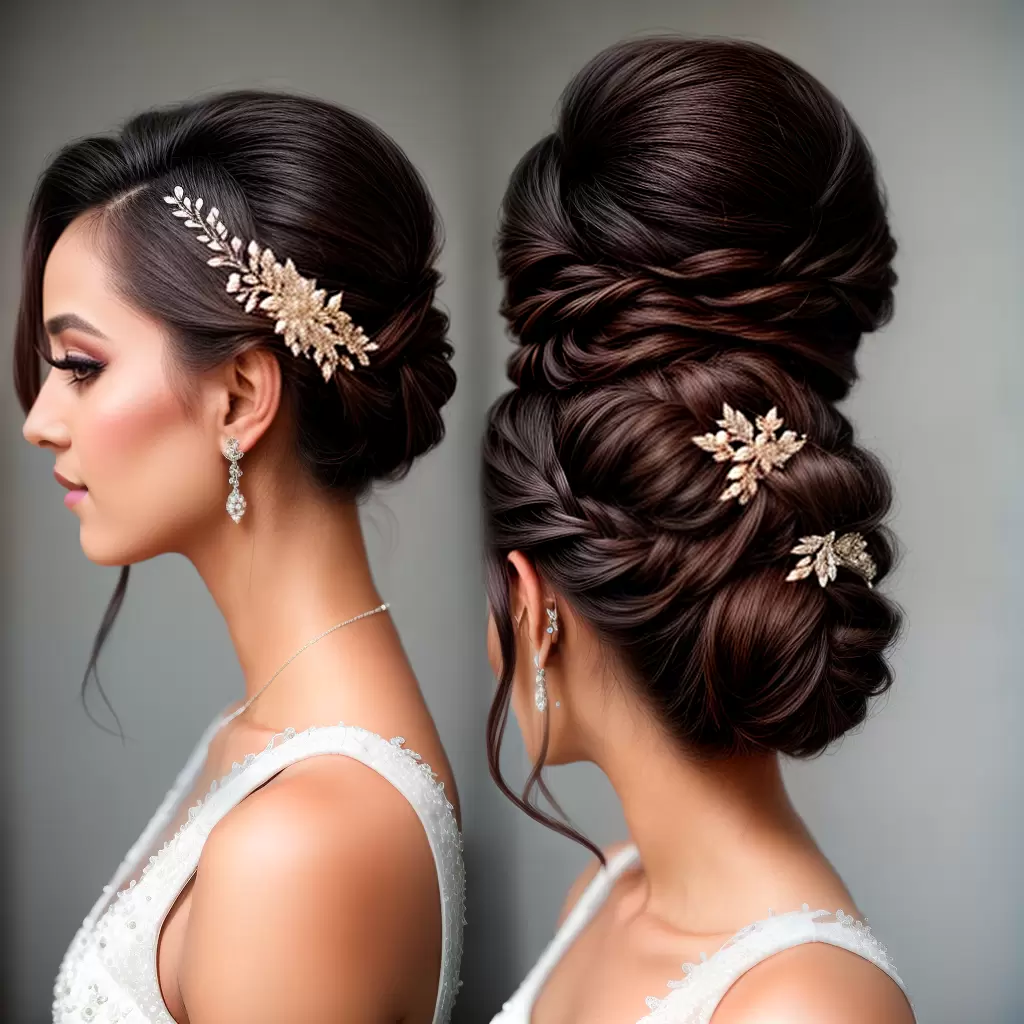 Fotos noiva rosto quadrado penteado floral