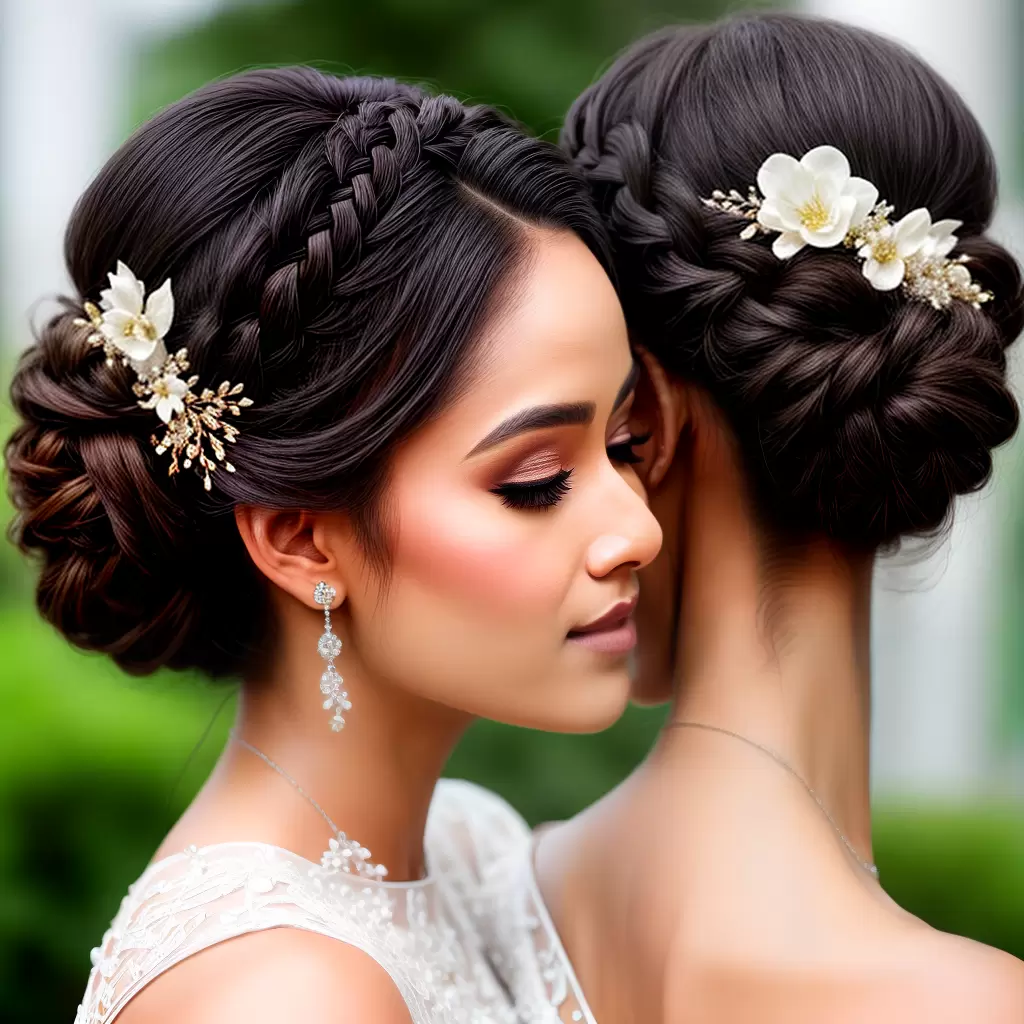 Fotos noiva rosto quadrado penteado floral 1