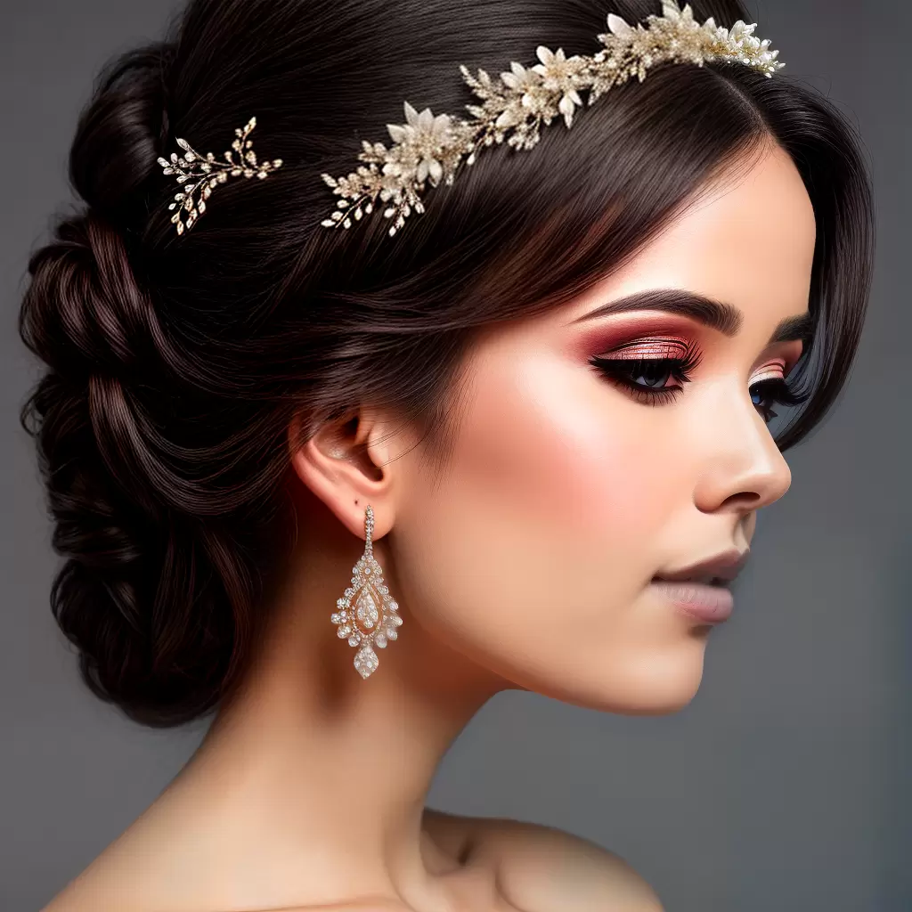 Fotos noiva sofisticada penteado floral