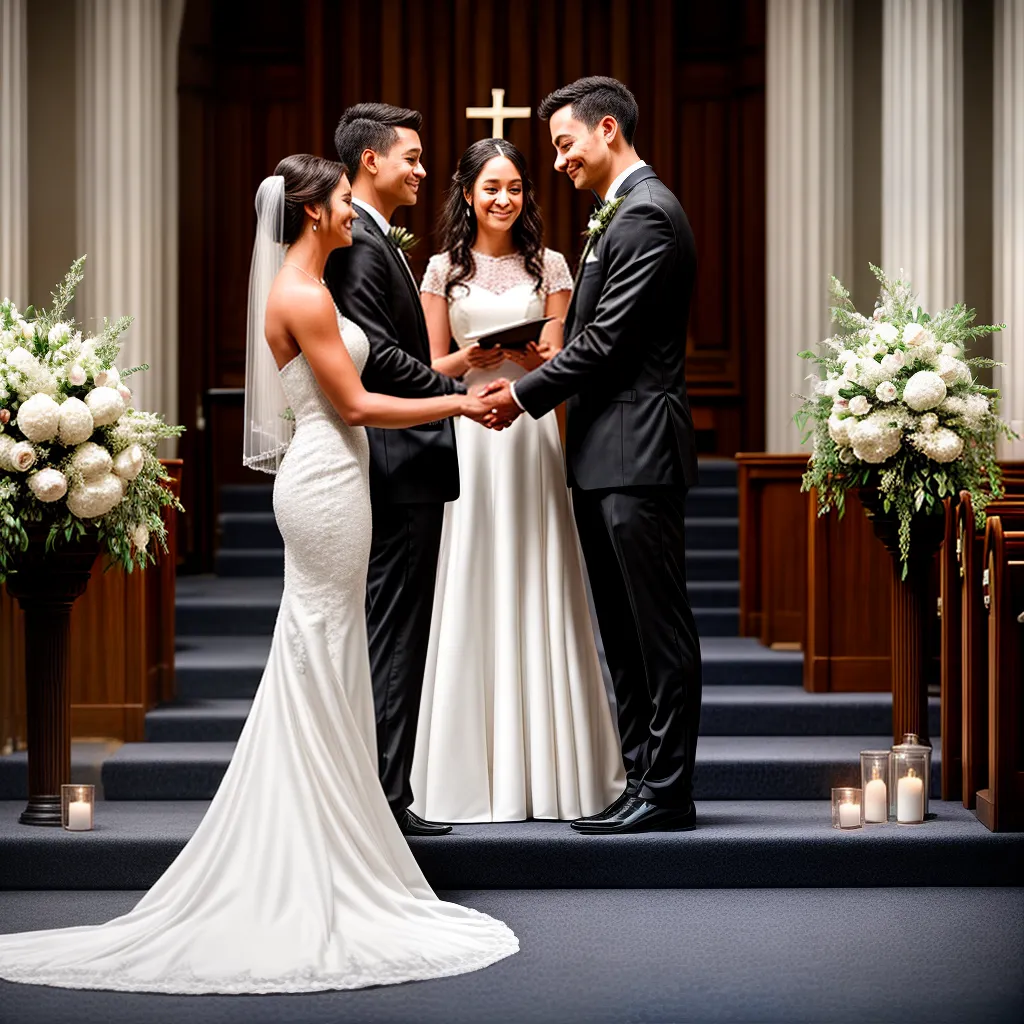 casamento igreja votos noivos flores