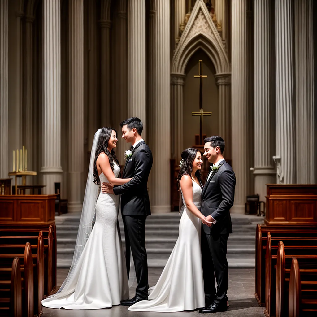 casamento no altar vestido noiva noivo