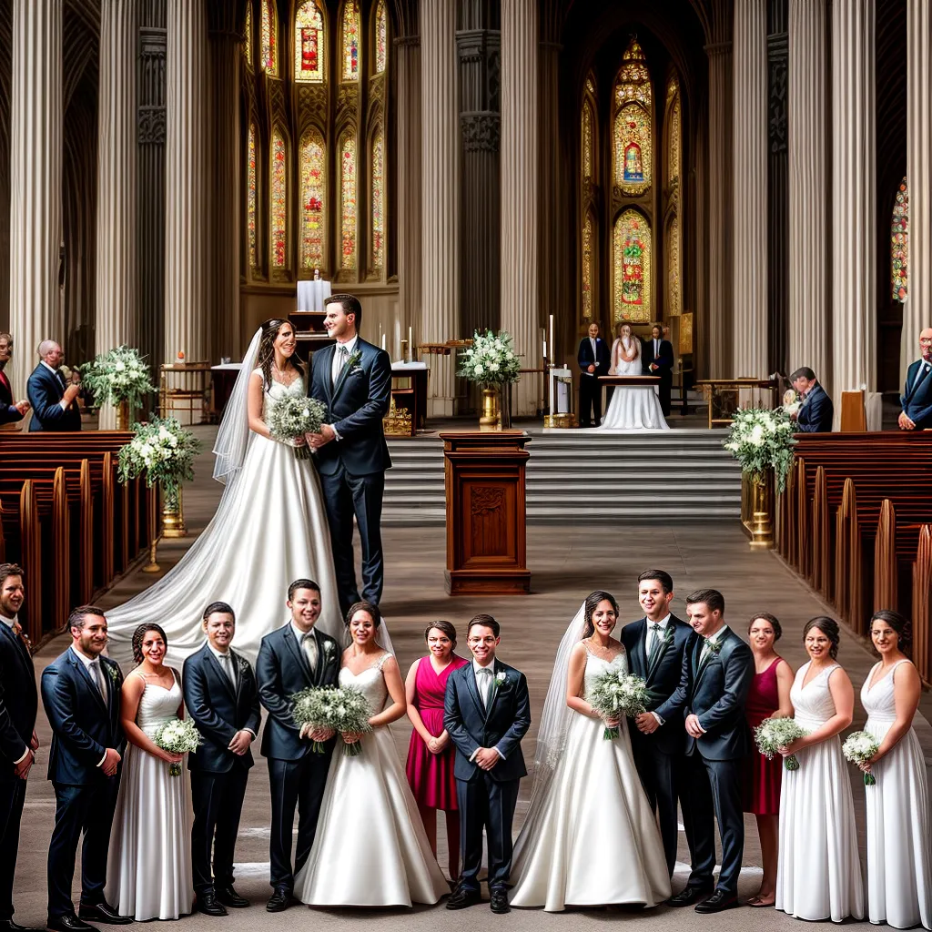casamento igreja noiva noivo familiares