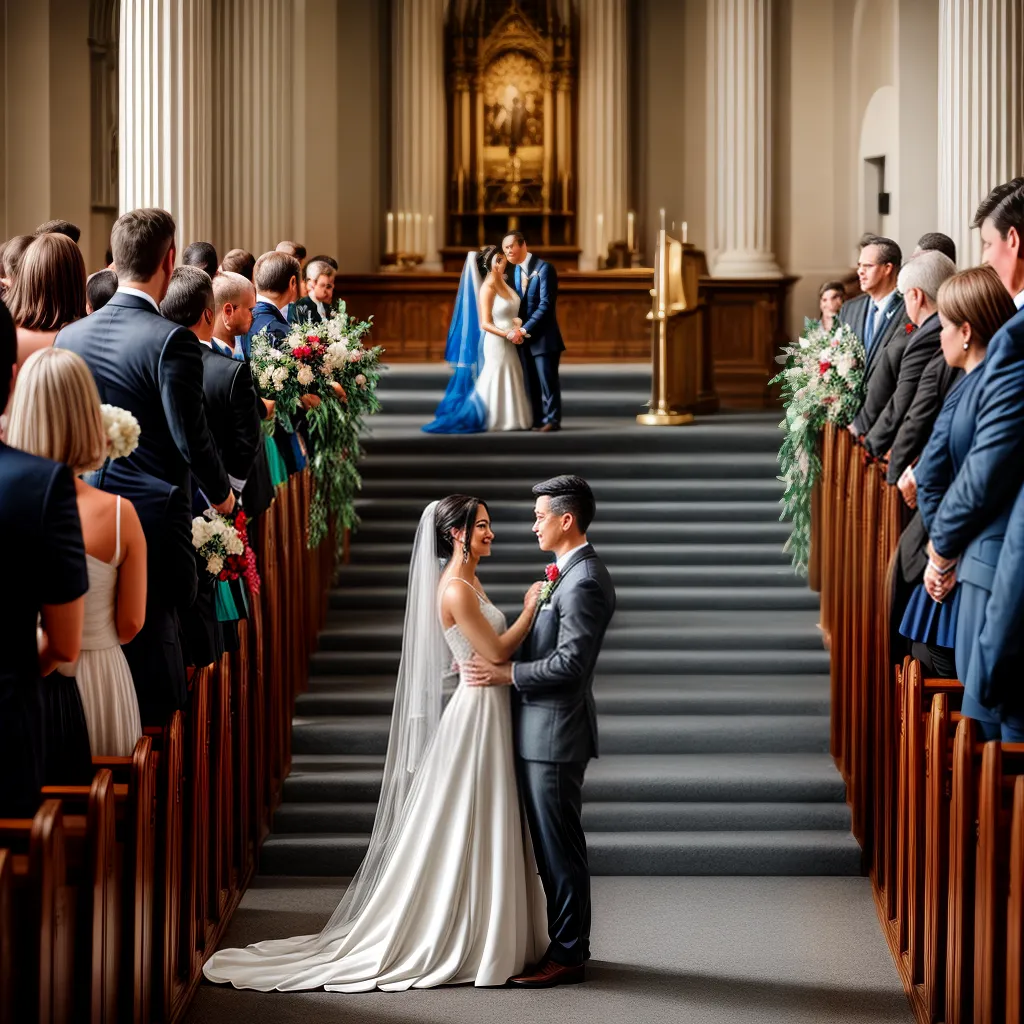 casamento no altar igreja amor