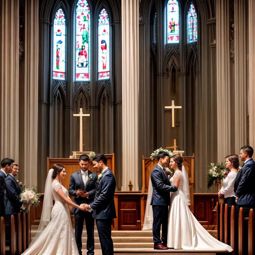 casamento altar cruz noiva noivo