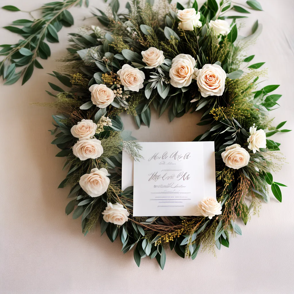 convite casamento coroa flores cruz