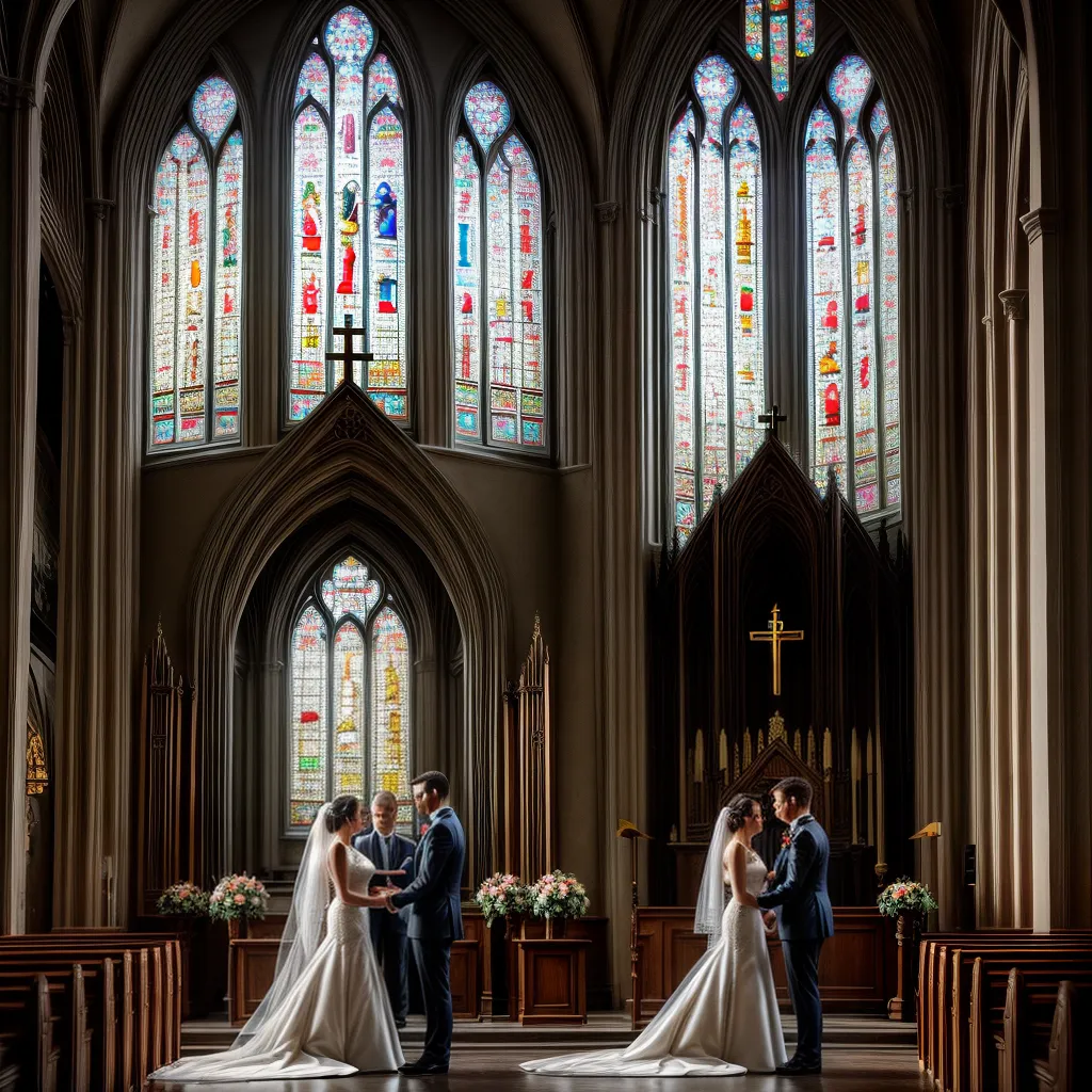 casal maos igreja sol bencao